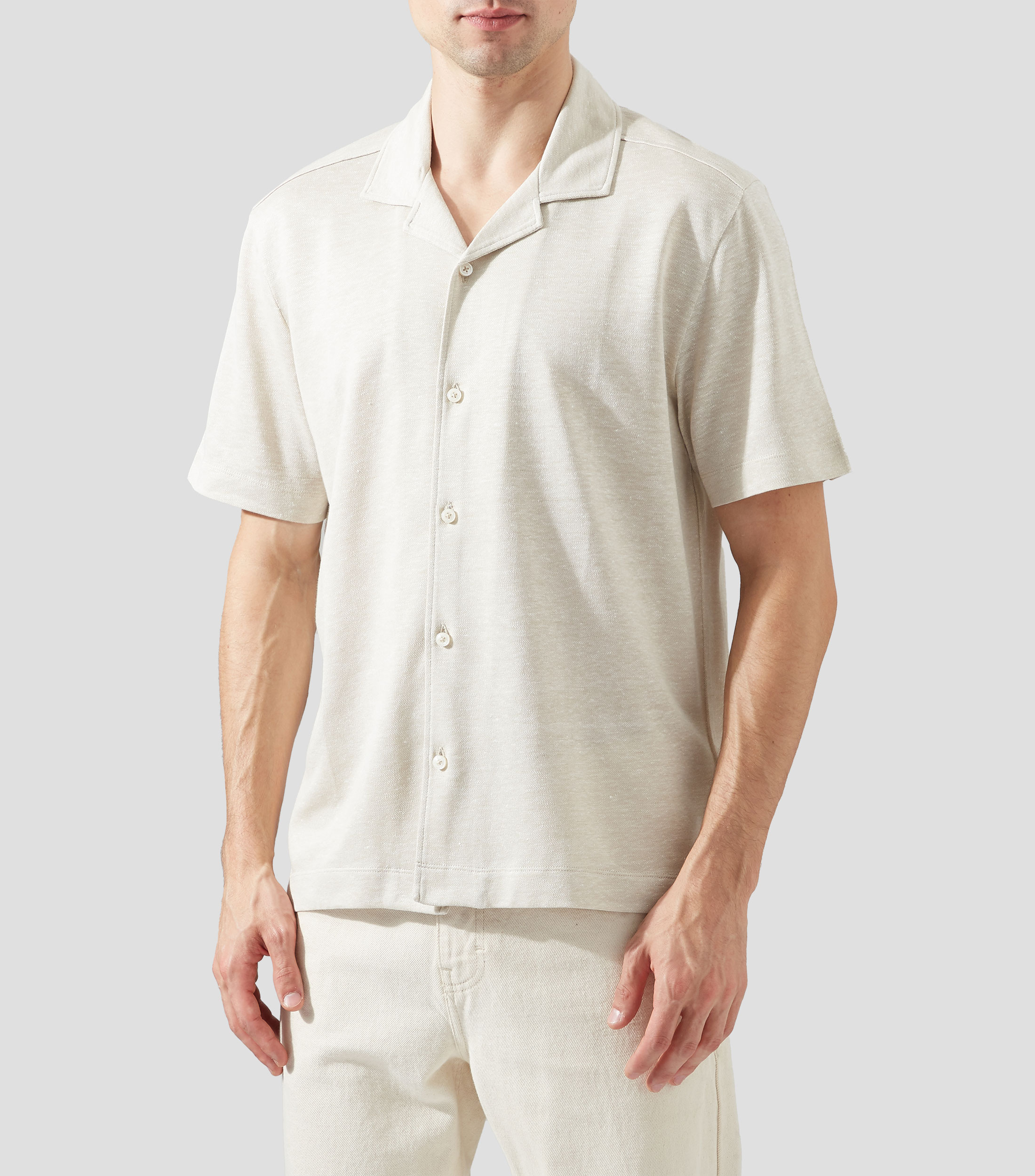 Camisa estampada manga corta Hombre